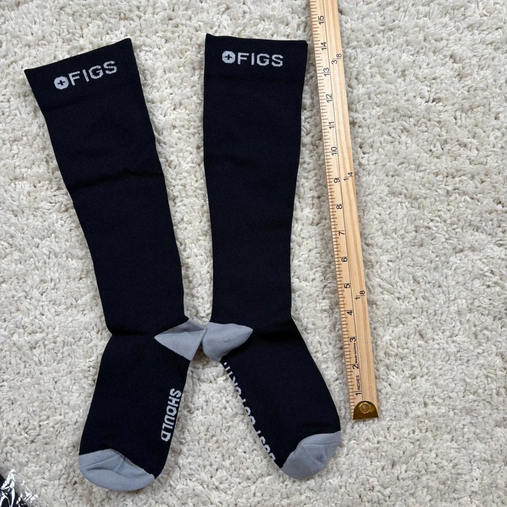 FIGS‎ Compression Socks Black L Size 